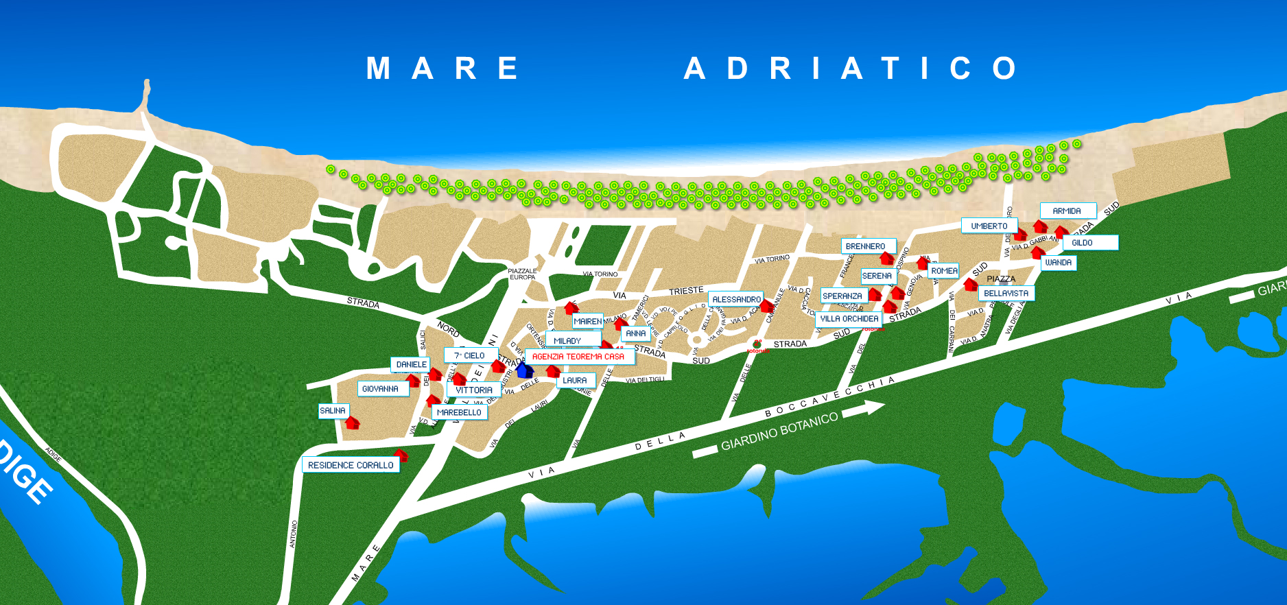 mappa Rosolina Mare